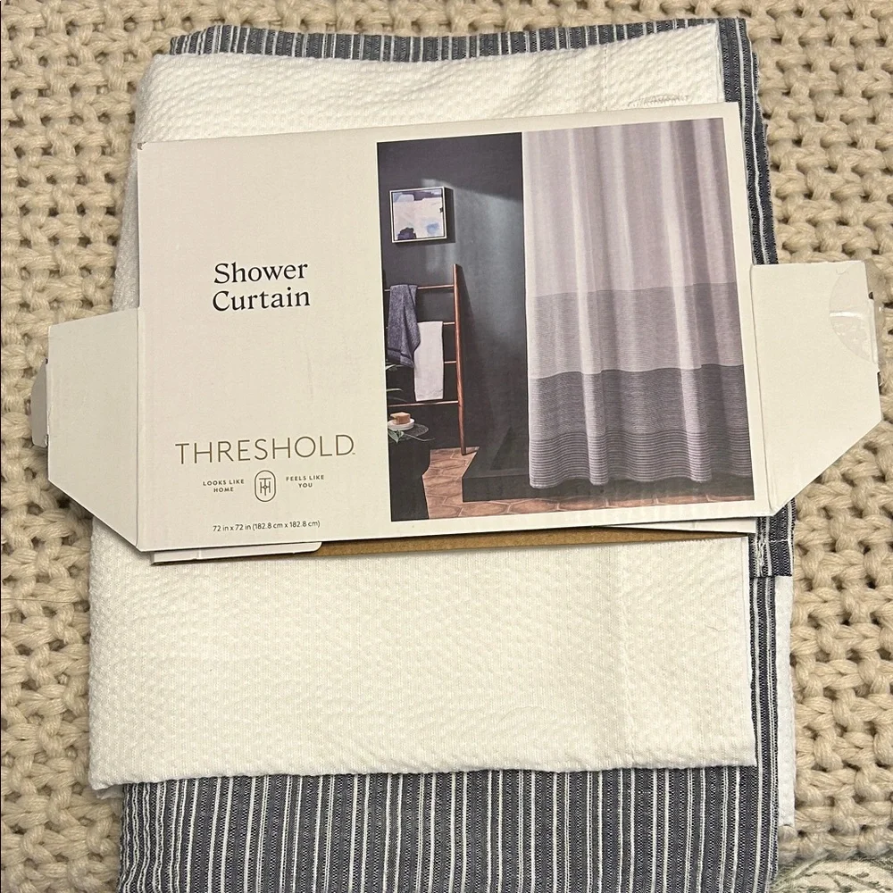 Threshold Nautical Blue Ombré Shower Curtain